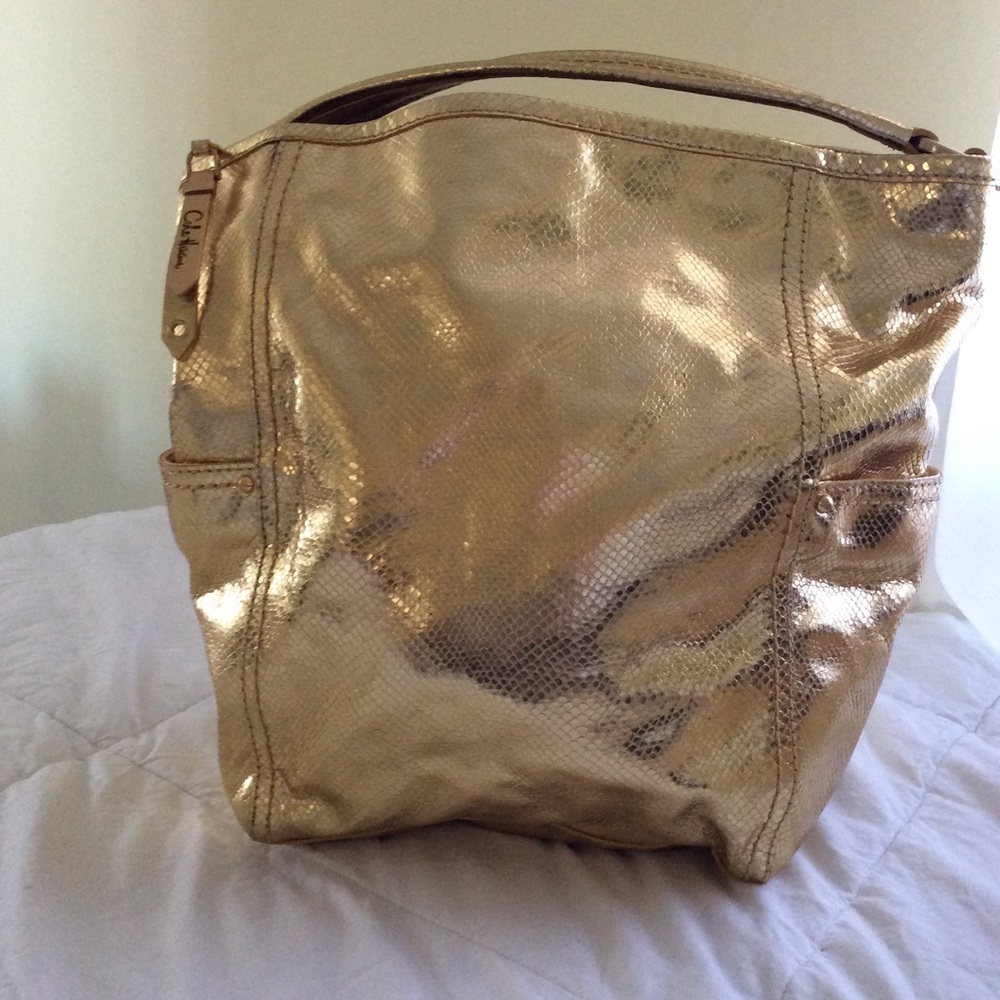 Cole Haan gold hobo bag